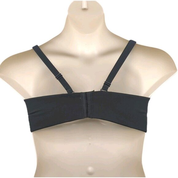 Lane Bryant Cacique Bra Unlined Multi Way Strapless Lightweight 40C Black - Picture 7 of 16